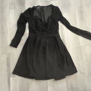 Privy Black lace top dress size M